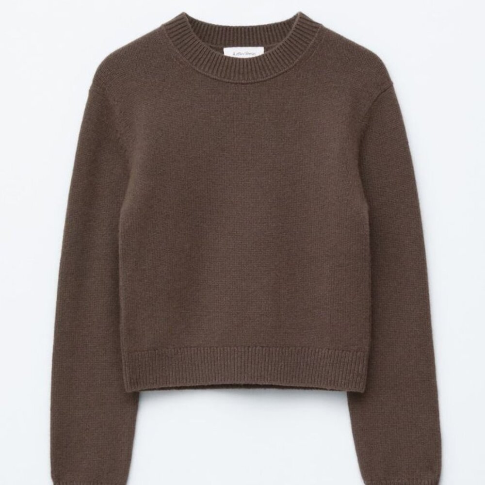 & Other Stories Cashmere-Blend Sweater in Dark Brown Size Large NWT